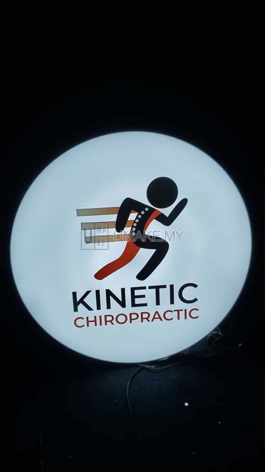 box up aluminium led circle signage