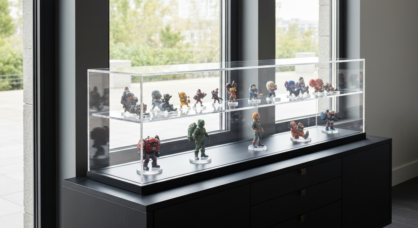 Affordable custom acrylic display case made by UMAKE factory in Malaysia