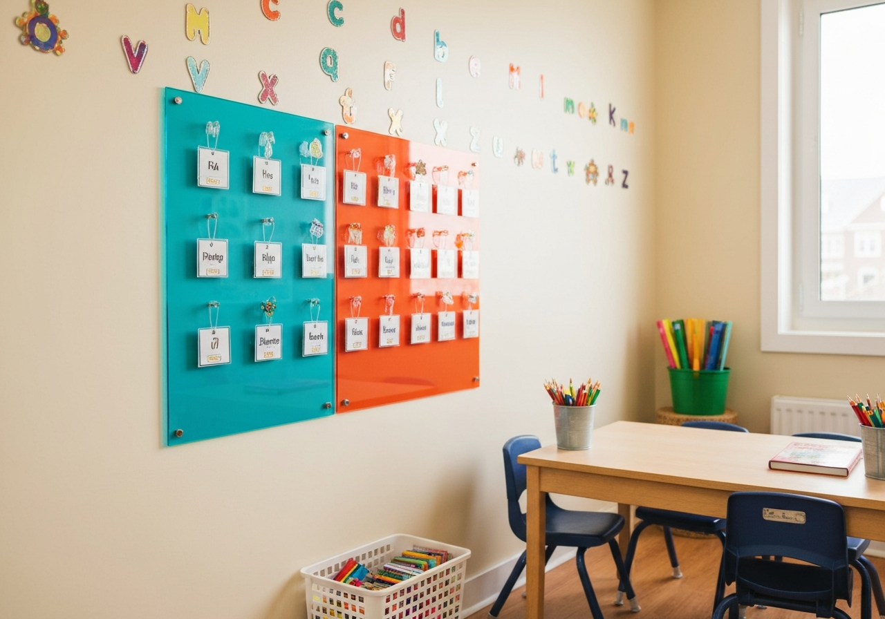 Custom Acrylic Classroom Decor & Name Tags for a Kindergarten: Tadika Pintar Ceria