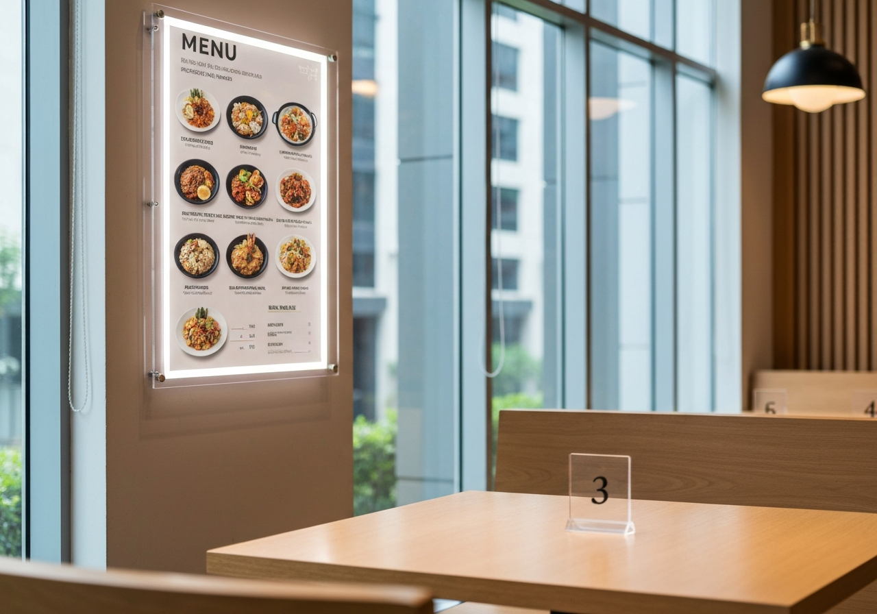 Acrylic Menu Boards & Table Numbers Acrylic Menu Boards & Table Numbers