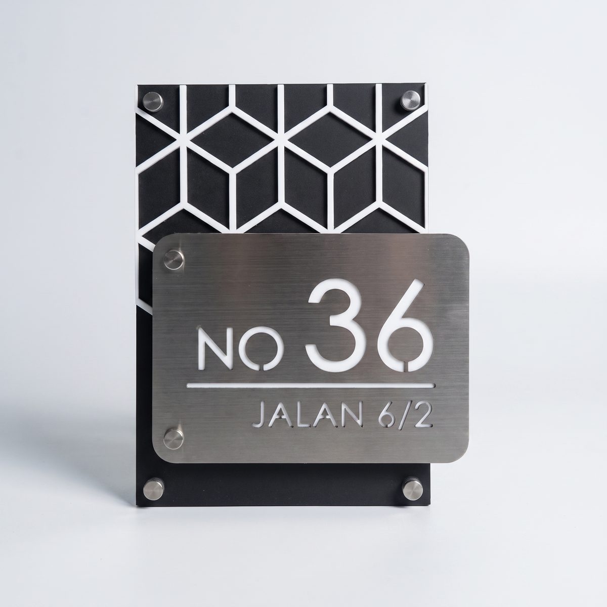 Stainless Steel Artisan House Number Plate