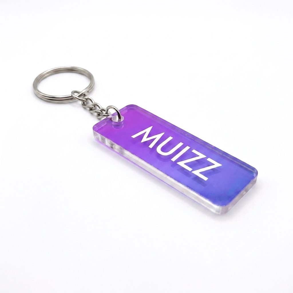 Colour-Changing Acrylic Name Keychain