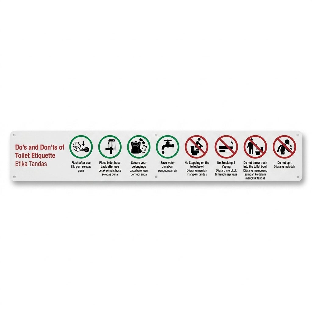 Papan Tanda Adab Tandas