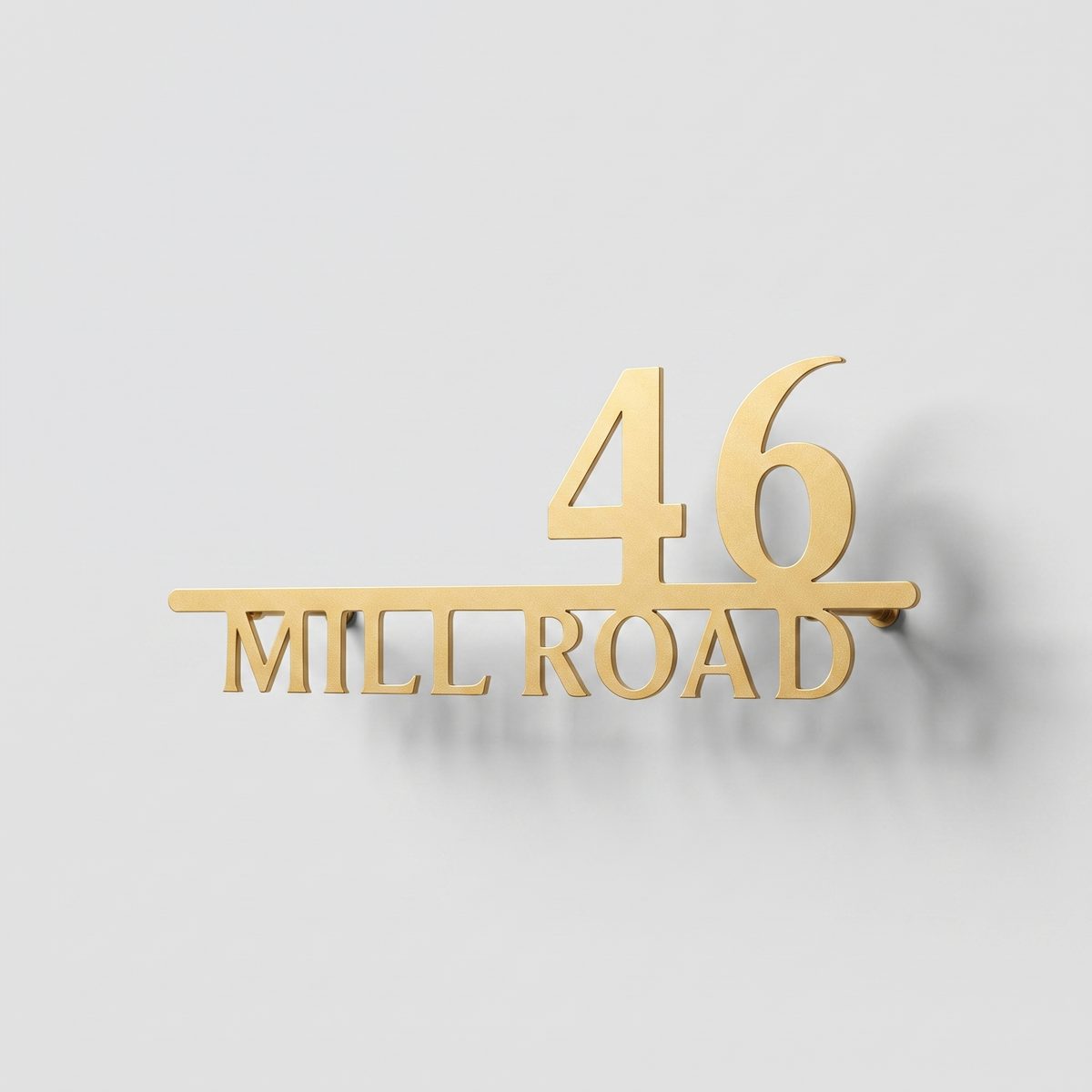Modern Floating House Number & Street Name Plate | Nombor Rumah + Nama Jalan | 3D Acrylic Address Sign (LED Optional)