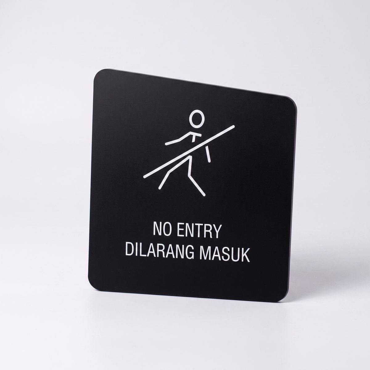 Papan Tanda Akrilik Moden (Segi Empat 10cm)