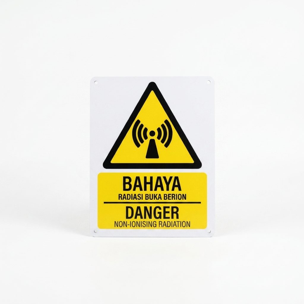非电离辐射危险警告标志 Bahaya Radiasi | Danger Non-Ionising Radiation — 1.5mm PVC HIPS