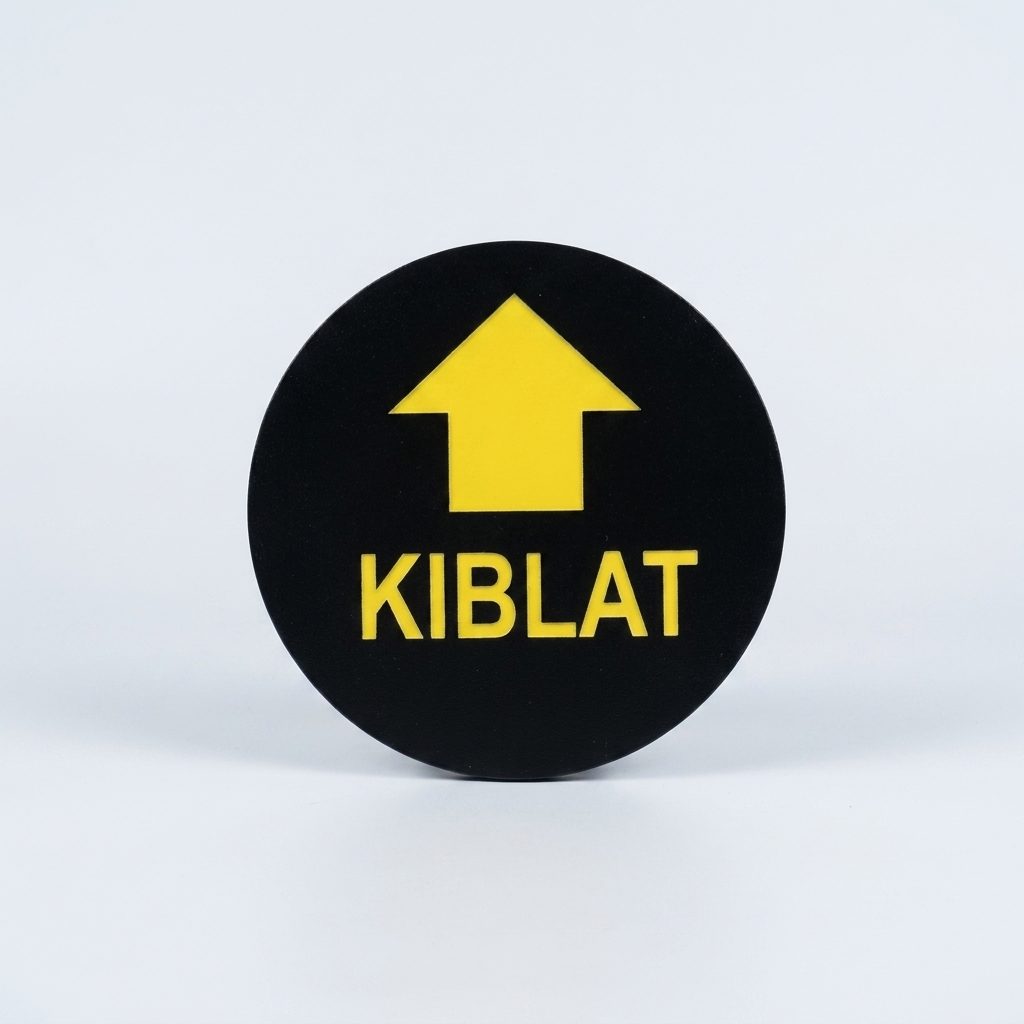 Qibla Direction Indicator Sign