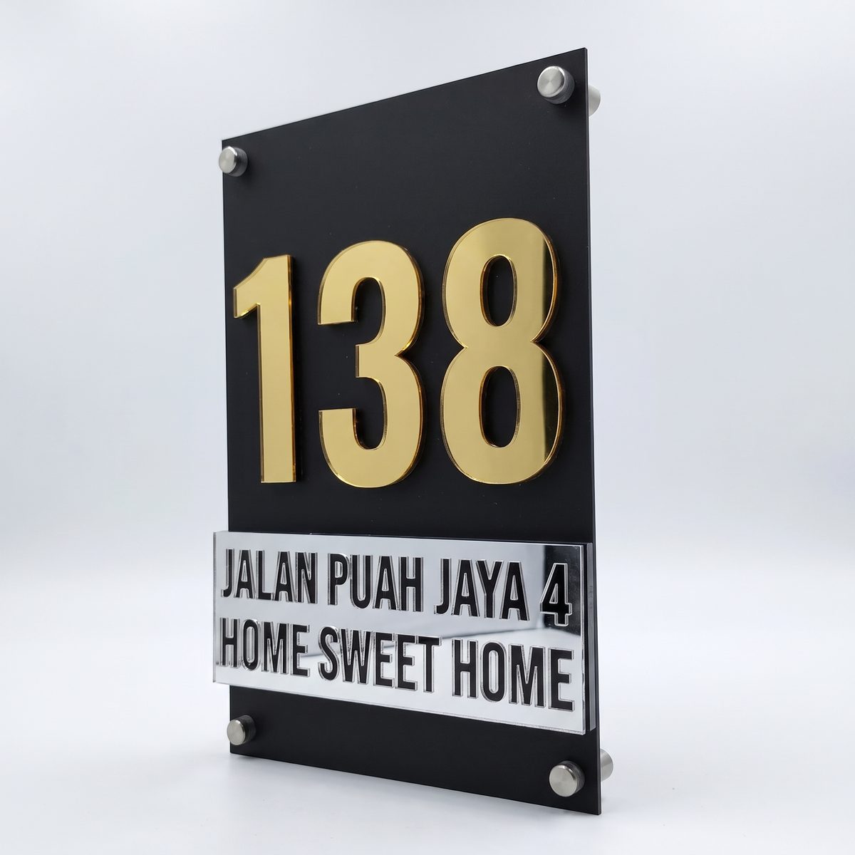 Plat Nombor Rumah Akrilik 3D Premium