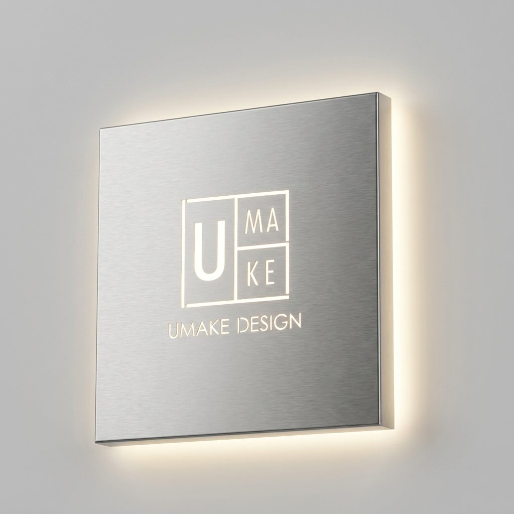 不锈钢拉丝 LED 灯箱招牌 | 户外 3D 激光切割店面招牌