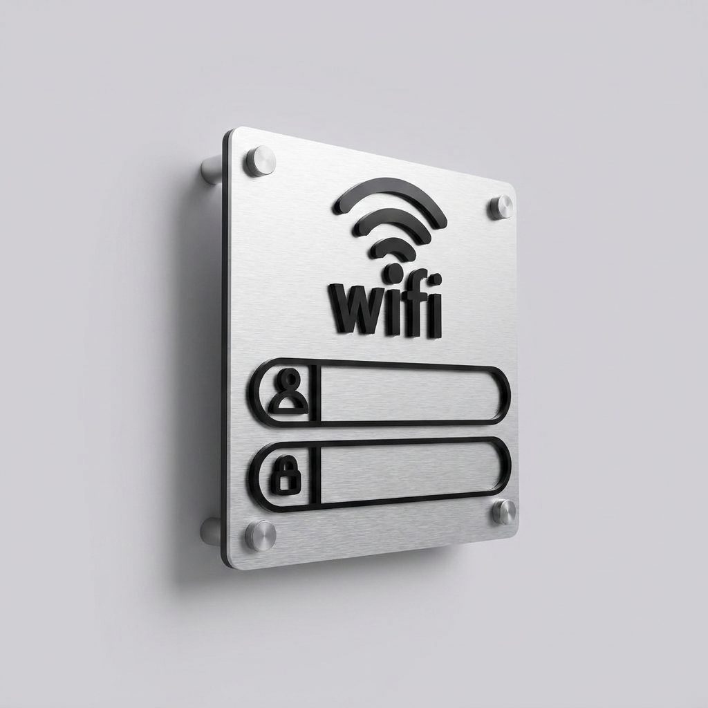 3D WiFi密码标牌