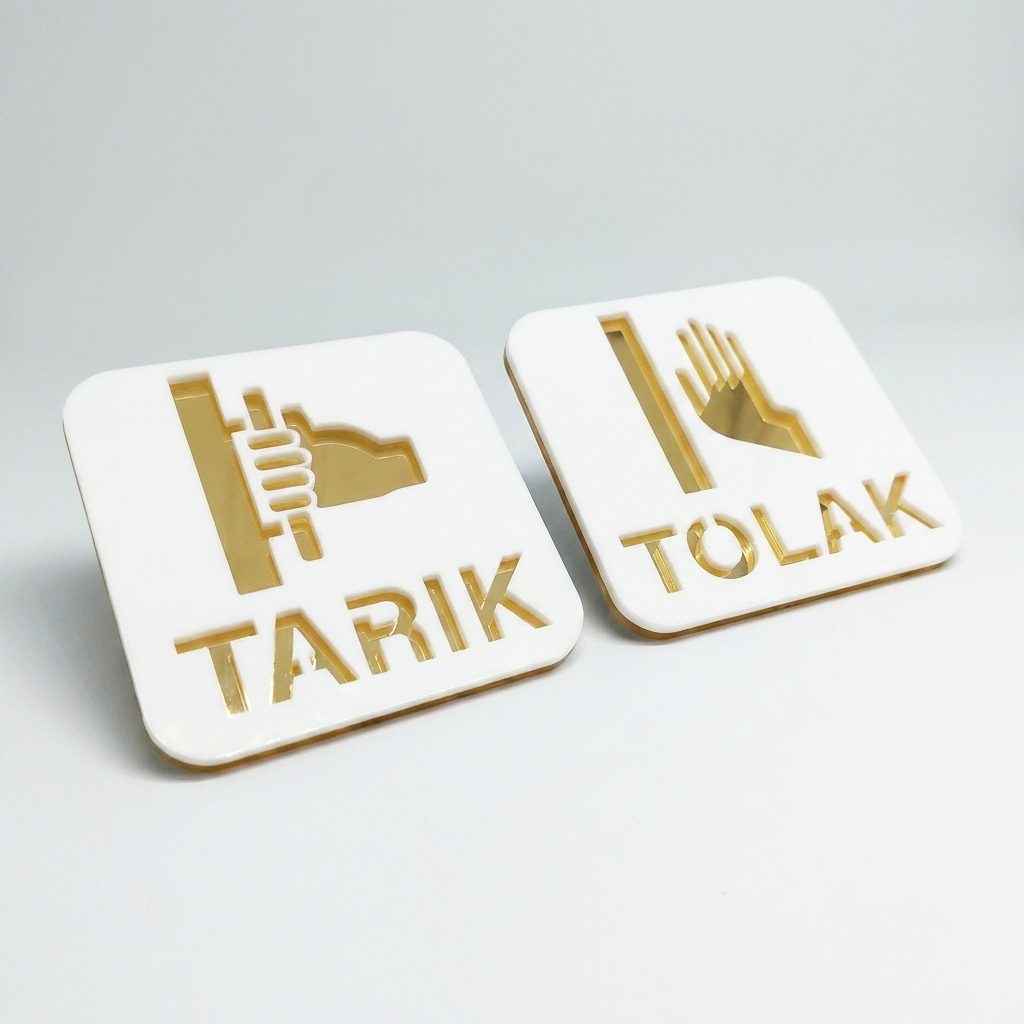 Papan Tanda Pintu Tolak Tarik Premium