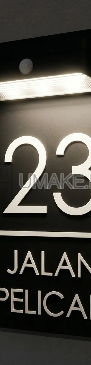 Solar LED House Number Plate