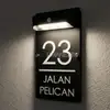 Solar LED House Number Plate view 1