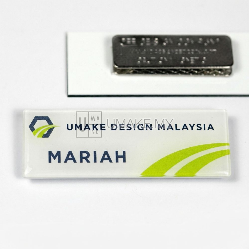 Reverse UV Print Acrylic Nametag