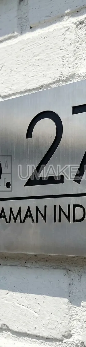 304 Stainless Steel 白钢 Laser House Numbers Plate Address Plate Modern Unique Standard Design Metal