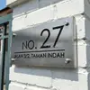 304 Stainless Steel 白钢 Laser House Numbers Plate Address Plate Modern Unique Standard Design Metal view 1