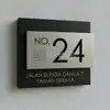 UMAKE Custom made Stainless Steel House Plate Address Nombor Rumah Tanda Rumah门牌 Modern Metal 3D Boxed House Number Fold view 1
